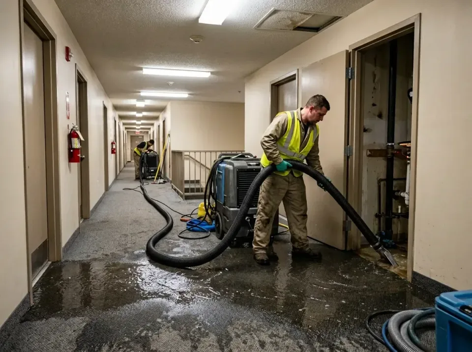 multi-unit-apartment-hallway-f-005 — frequently asked questions, Emergency Burst Pipe Water Extraction & Removal in Yeringto…